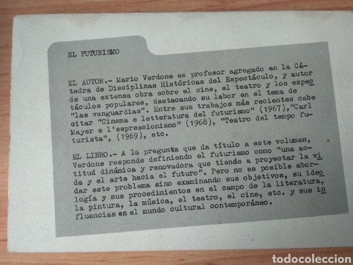 Libros de segunda mano: Qu&eacute; es verdaderamente el futurismo. Mario Verdone - Foto 2