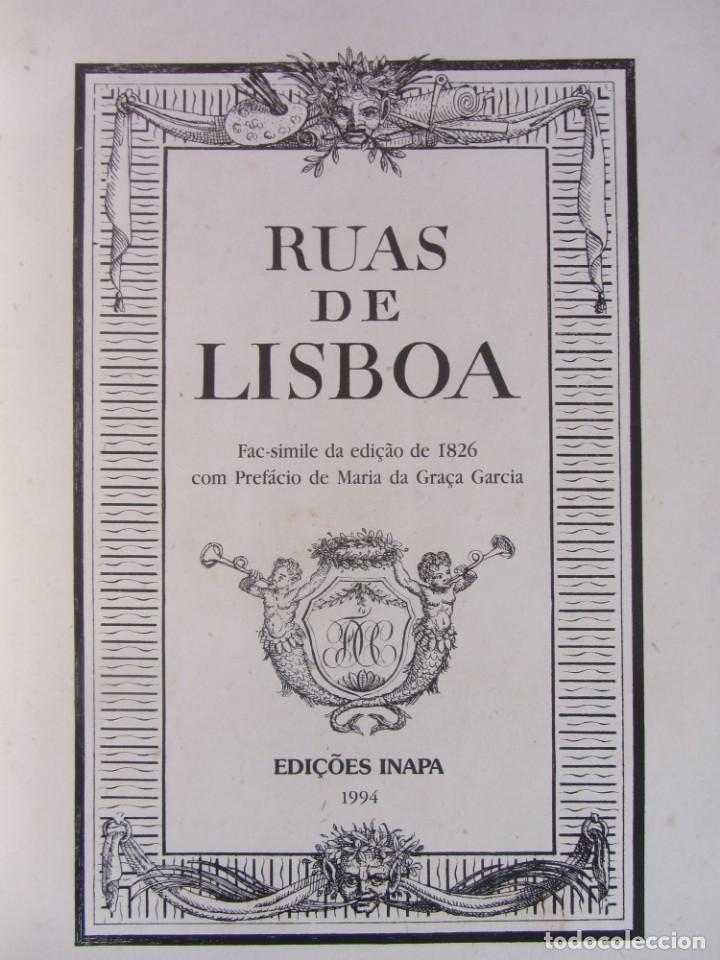 Libros de segunda mano: RUAS DE LISBOA (1826). ED. INAPA 1994. ED. FACS&Iacute;MIL - Foto 2