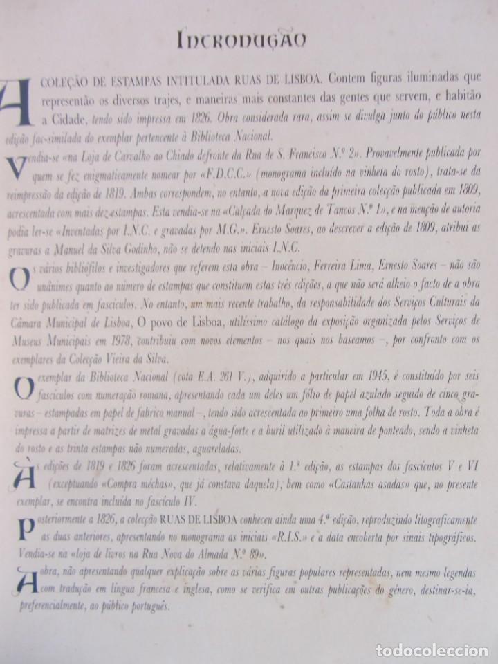 Libros de segunda mano: RUAS DE LISBOA (1826). ED. INAPA 1994. ED. FACS&Iacute;MIL - Foto 3