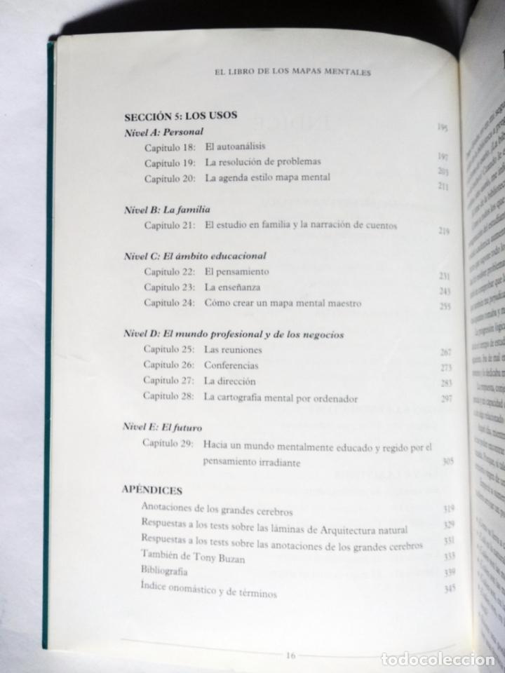 Libros de segunda mano: EL LIBRO DE LOS MAPAS MENTALES | Buzan, Tony | Ediciones Urano 1996 - Foto 4