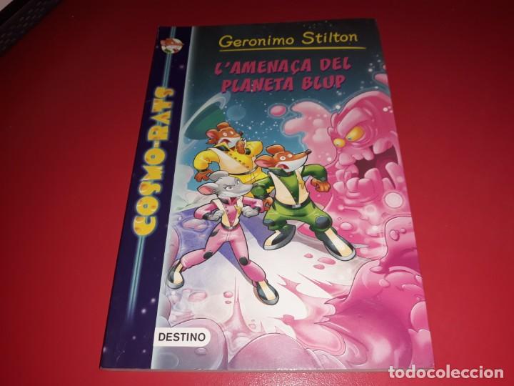 Libros de segunda mano: Geronimo Stilton    L&acute;Amena&ccedil;a del Planeta Blup    Editorial Destino - Foto 1
