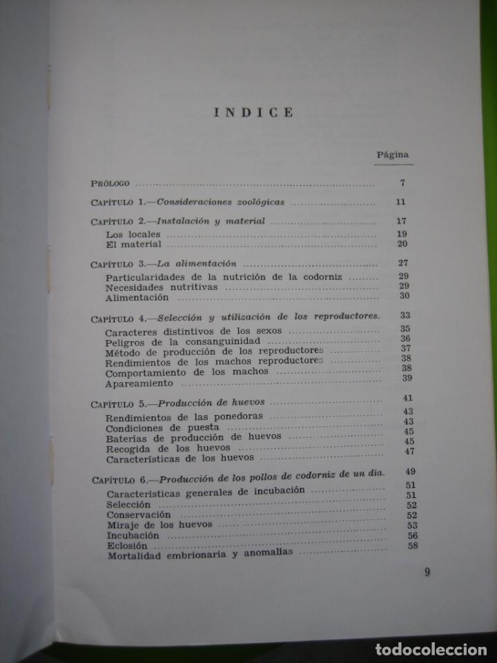 Libros de segunda mano: Antiguo libro sobre la cr&iacute;a y explotaci&oacute;n de Codorniz 1979 - Foto 4