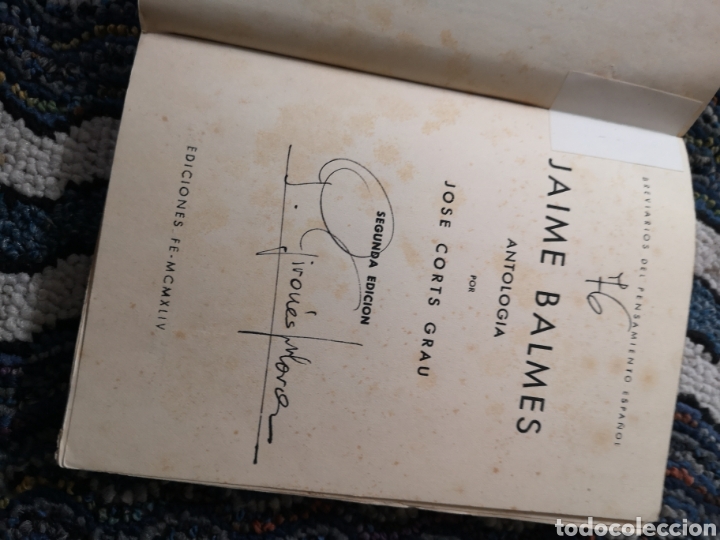 Libros de segunda mano: ANTOLOGIA - JAIME BALMES - Foto 2