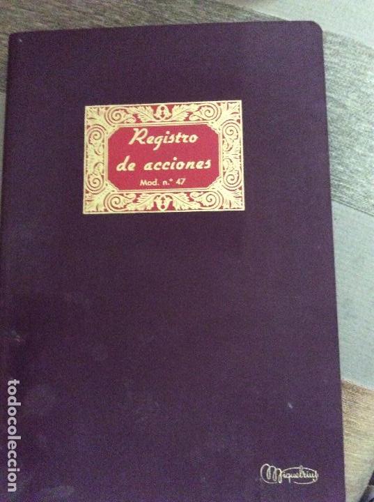 Libros de segunda mano: Registro de Acciones Mod. n&ordm; 47 Miquelrius. - Foto 1