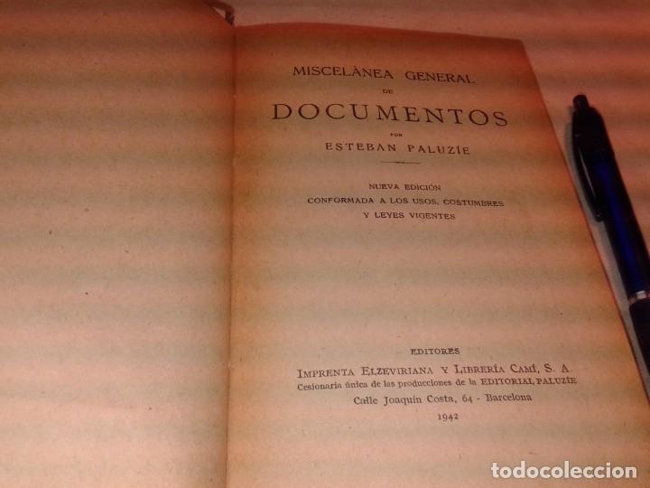 Libros de segunda mano: MISCELANEA GENERAL DE DOCUMENTOS,1942, ESTEBAN PALUZIE - Foto 2