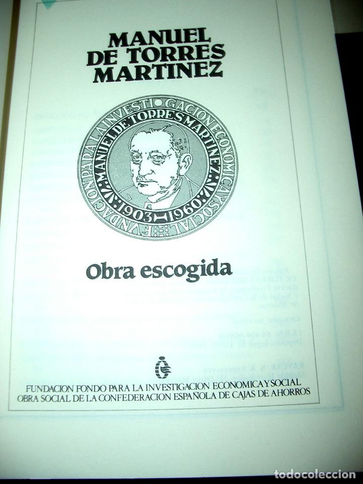 Libros de segunda mano: Obra escogida Manuel de torres Mart&iacute;nez REF-7050 - Foto 2