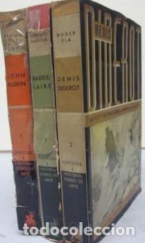 Second hand books: Criticos e historiadores de arte. 3 tomos. John Ruskin, Charles Baudelaire, Denis Diderot - VARIOS