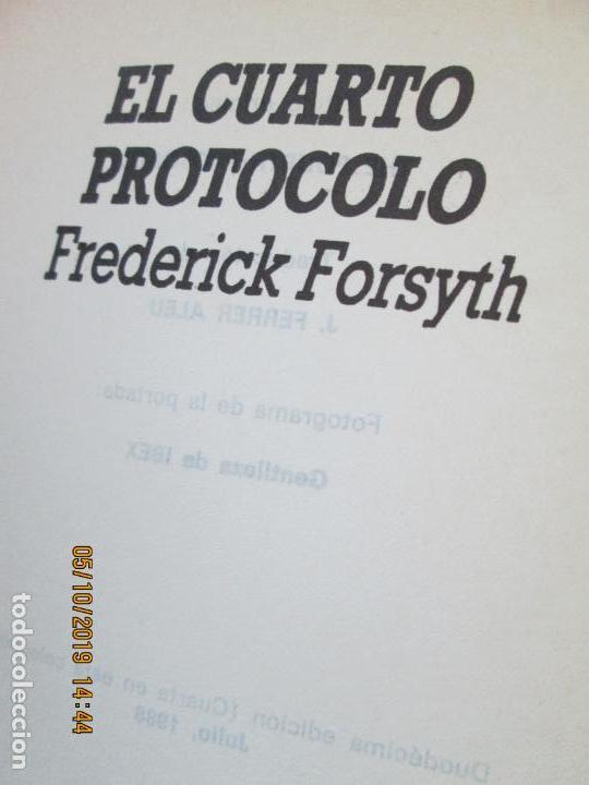 Libros de segunda mano: EL CUARTO PROTOCOLO , FREDERICK FORSYTH , PLAZA JANE JULIO 1988 - Foto 2
