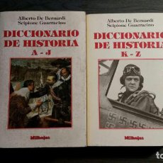 Libros de segunda mano: DICCIONARIO DE HISTORIA UNIVERSAL II TOMOS ALBERTO DE BERNARDI, SCIPIONE GUARRACINO