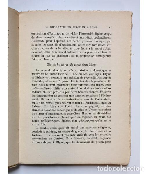 Libros de segunda mano: L&rsquo;&Eacute;VOLUTION DES M&Eacute;THODES EN DIPLOMATIE. NICOLSON, Harold. Editions de la Baconni&egrave;re. 1955. - Foto 3