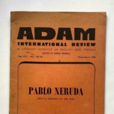 Libros de segunda mano: PABLO NERUDA - ADAM - MIRON GRINDEA - INTERNATIONAL REVIEW - AÑO 1948 - 32 PAG