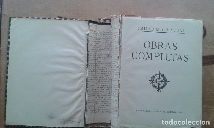 Libros de segunda mano: OBRAS COMPLETAS. EMILIO MOLA VIDAL - Foto 3