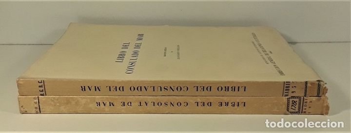 Libros de segunda mano: LIBRO DEL CONSULADO DEL MAR. 2 EJEMPLARES. IMP. D. G. R. CULTURALES. 1955. - Foto 2