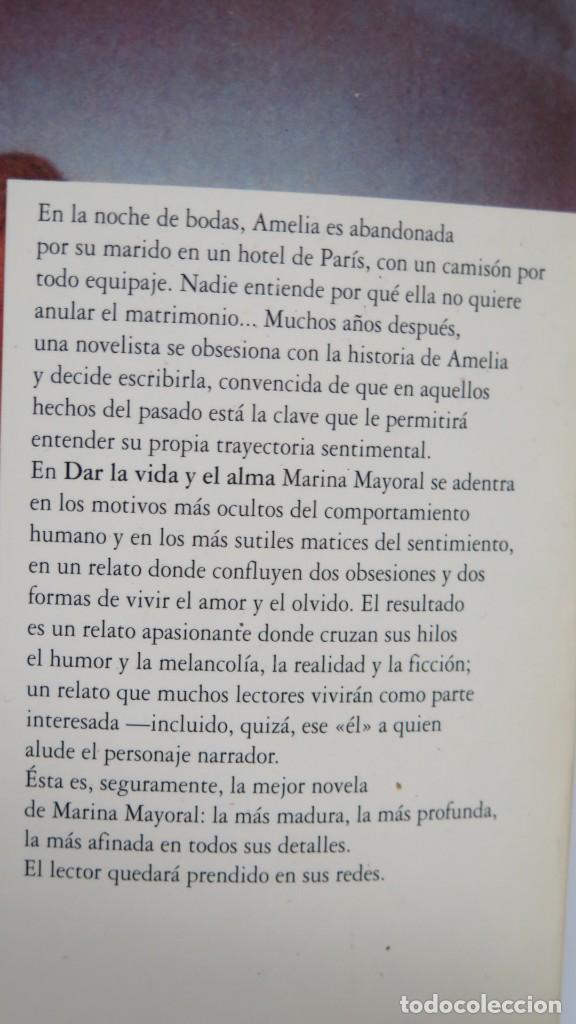 Libros de segunda mano: DAR LA VIDA Y EL ALMA. MARINA MAYORAL - Foto 2