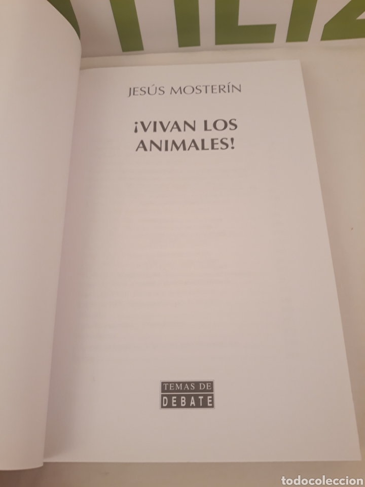 Libros de segunda mano: Vivan los animales. Jesus Mosterin. - Foto 2