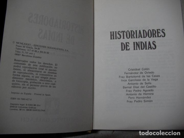 Libros de segunda mano: HISTORIADORES DE INDIAS - Foto 2
