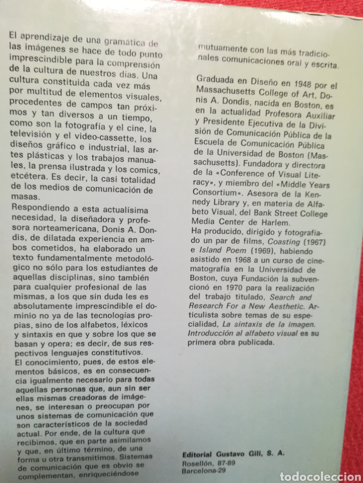 Libros de segunda mano: La sintaxis de la imagen introducci&oacute;n al alfabeto virtual D. A. DONDIS - Foto 2