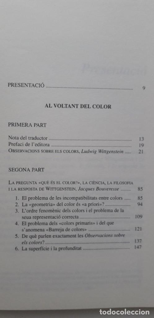 Libros de segunda mano: AL VOLTANT DEL COLOR - LUDWIG WITTGENSTEIN; JACQUES BOUVERESSE - Foto 4