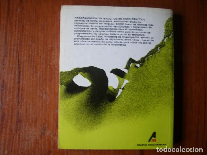 Libros de segunda mano: LIBRO PROGRAMACI&Oacute;N BASIC UN M&Eacute;TODO PRACTICO ANAYA - Foto 11