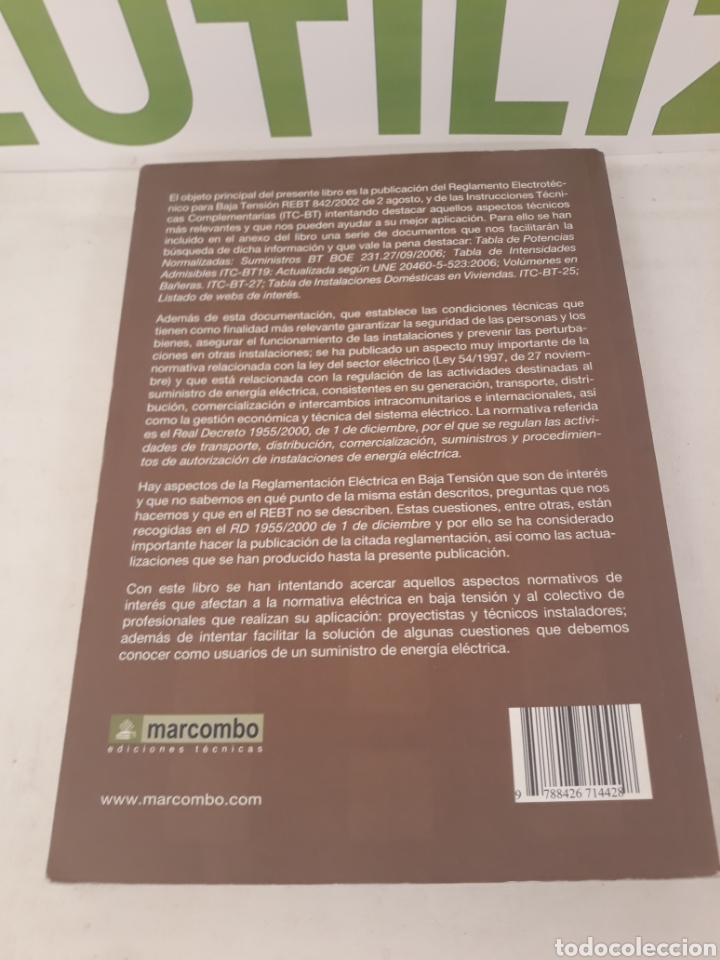 Libros de segunda mano: Reglamento Electrotecnico para baja tension. Marcombo. - Foto 5