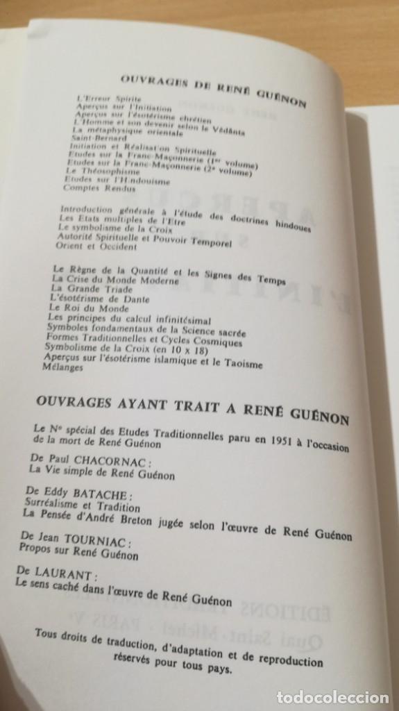 Libros de segunda mano: APERÇUS SUR LINITIATION - RENE GUENON - EN FRANCES - DESCRIPCIÓN GENERAL DE LA INICIACIÓN - Foto 4 - 167486844