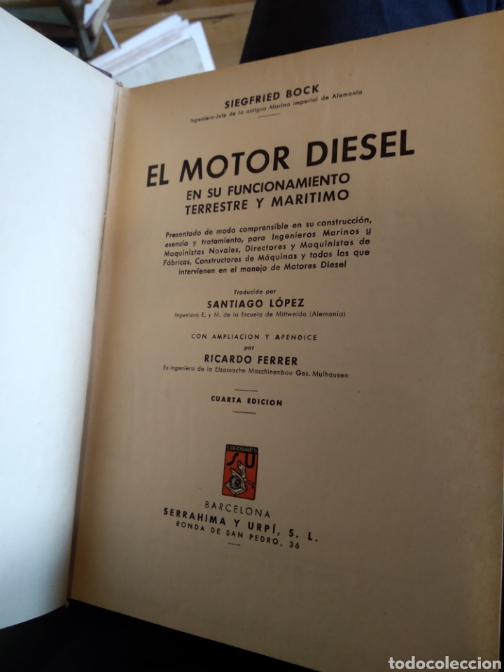 Libros de segunda mano: EL MOTOR DIESEL. SIEGFRIED BOCK #0451 - Foto 2