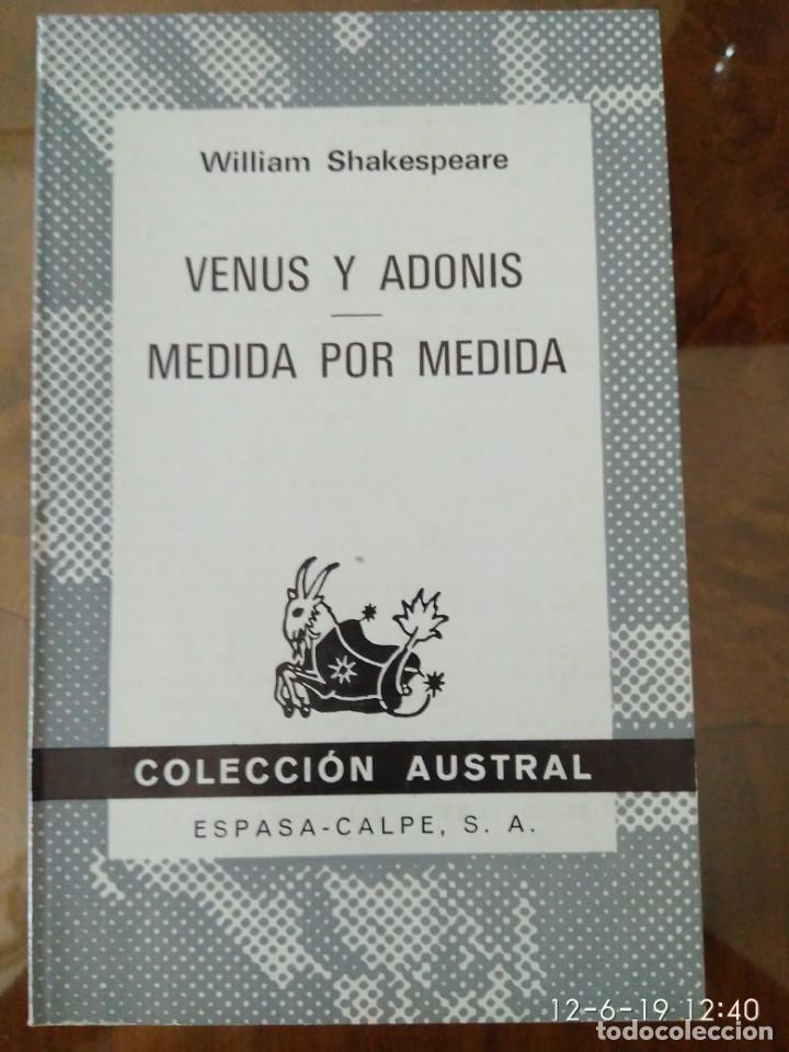 Libros de segunda mano: Venus y Adonis.- William Shakespeare.-Ed. Espasa Calpe- - Foto 1