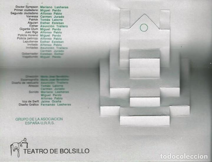 Libros de segunda mano: Fernando LASHERAS (Dise&ntilde;o gr&aacute;fico): Programa de la obra La casa que construy&oacute; Swift, de G. Gorin. - Foto 2