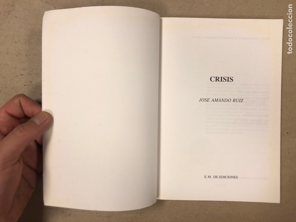 Libros de segunda mano: CRISIS. JOS&Eacute; AMANDO RUIZ. E.M. DE EDICIONES 1994. 196 P&Aacute;GINAS. - Foto 2