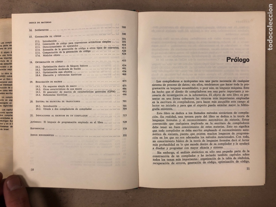 Libros de segunda mano: CONSTRUCCI&Oacute;N DE COMPILADORES. DAVID GRIES. EDITORIAL PARANINFO 1974 - Foto 7