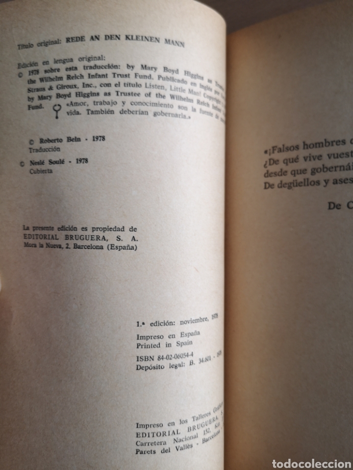 Libros de segunda mano: ESCUCHA HOMBRECITO - BRUGUERA PRIMERA EDICION - Foto 2