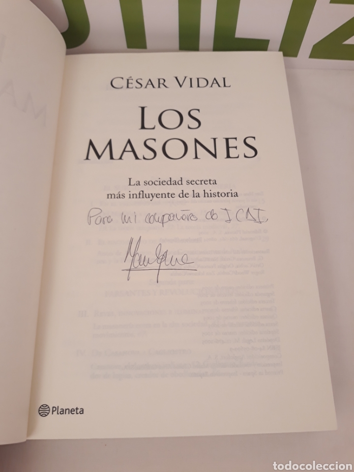 Libros de segunda mano: Los masones. Cesar Vidal. 7 edicion. - Foto 3