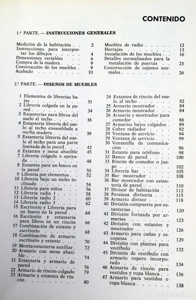 Libros de segunda mano: C&Oacute;MO CONSTRUIR MUEBLES POR ELEMENTOS - MARIO DAL FABBRO - EDICIONES CEAC - Foto 5