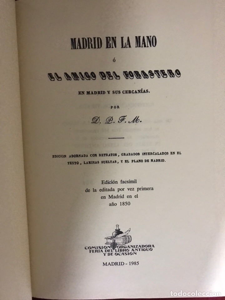 Libros de segunda mano: MADRID EN LA MANO O EL AMIGO DEL FORASTERO - Foto 2