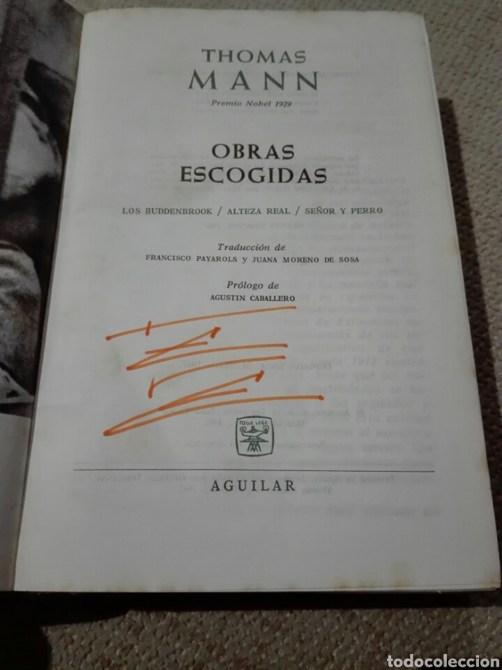 Libros de segunda mano: THOMAS MANN -&nbsp;OBRAS &nbsp;ESCOGIDAS - AGUILAR 1967 - Foto 2