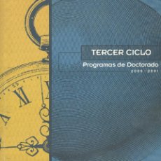 Libros de segunda mano: TERCER CICLO PROGRAMAS DE DOCTORADO CURSO 2000-2001 (UNIVERSIDAD DE ALICANTE). Lote 169175056