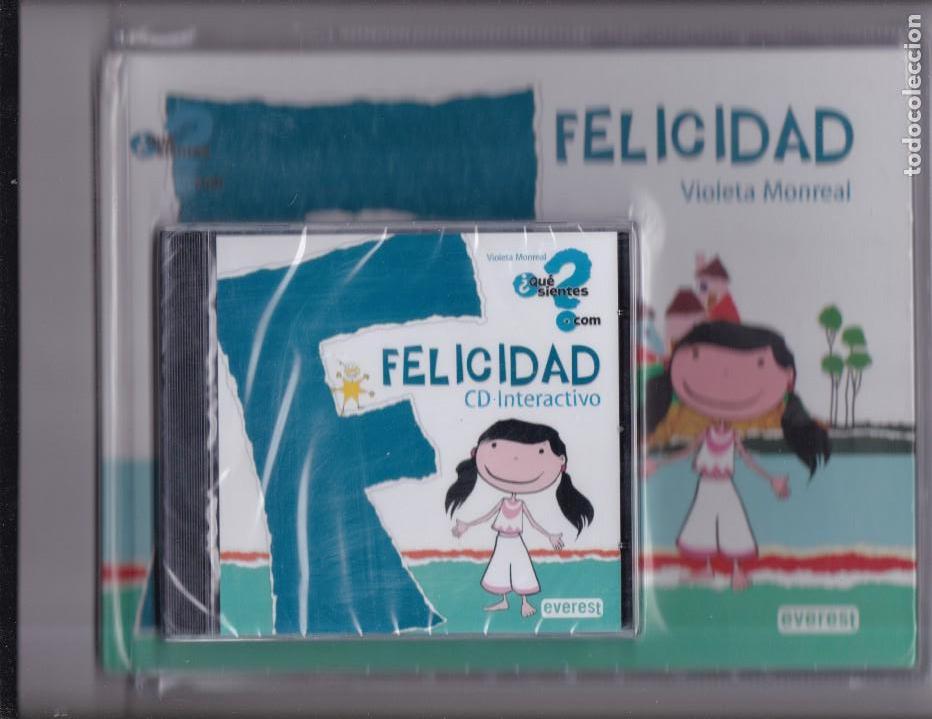 Libros de segunda mano: VIOLETA MONREAL - FELICIDAD - LIBRO + CD INTERACTIVO - EVEREST EDITORIAL 2012 - Foto 1