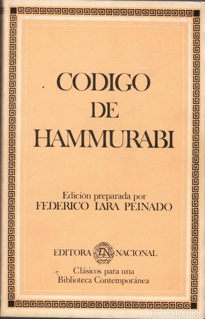 Libros de segunda mano: C&Oacute;DIGO DE HAMMURABI - EDITORA NACIONAL - Foto 1