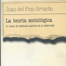 Libros de segunda mano: LA TEORIA SOCIOLOGICA, JUAN DEL PINO ARTACHO. Lote 170169176