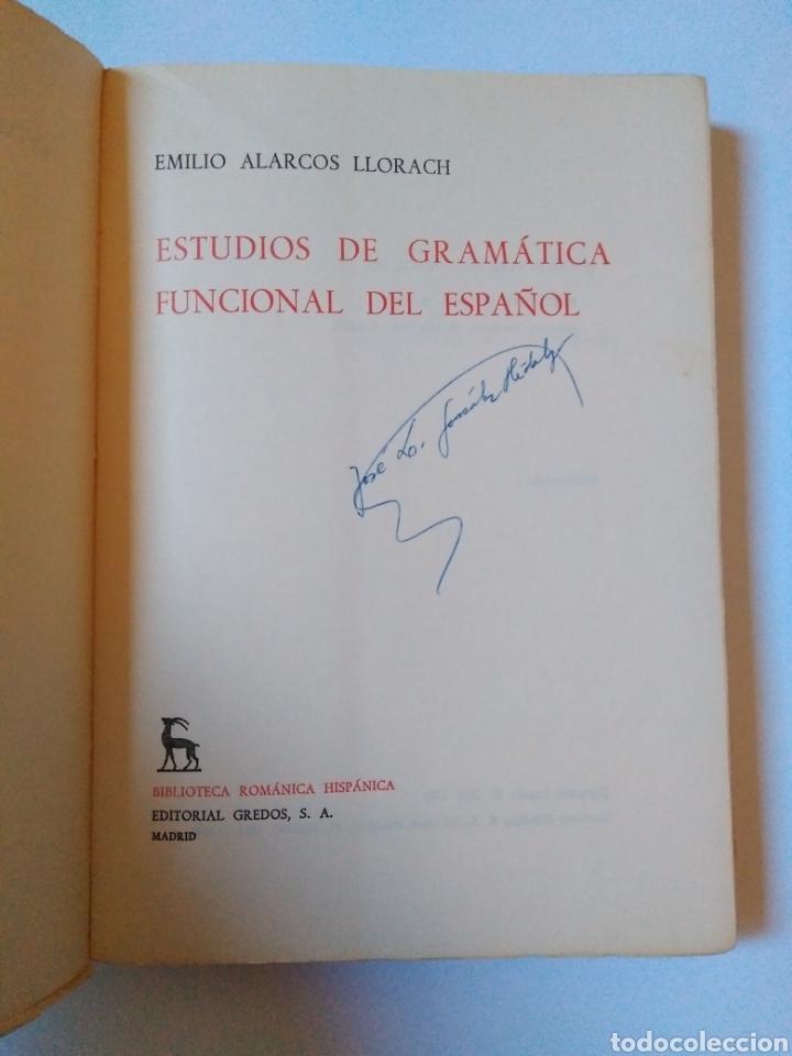 Libros de segunda mano: Estudios de gram&aacute;tica funcional del espa&ntilde;ol/Emilio Alarcos Llorach - Foto 2
