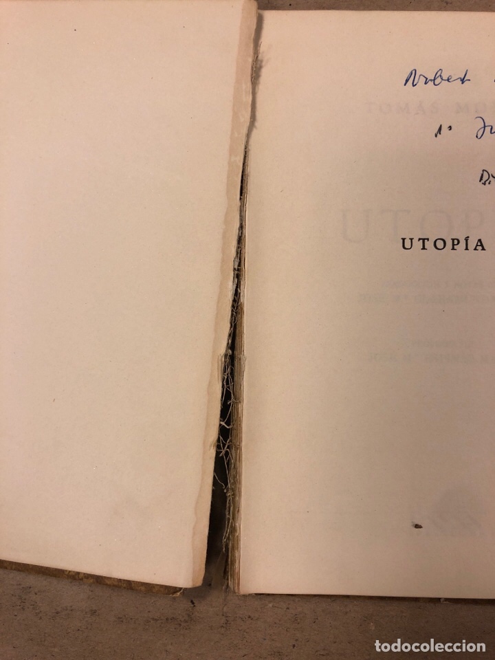 Libros de segunda mano: UTOP&Iacute;A. TOM&Aacute;S MORE. EDITORIAL FAMA 1955 - Foto 2
