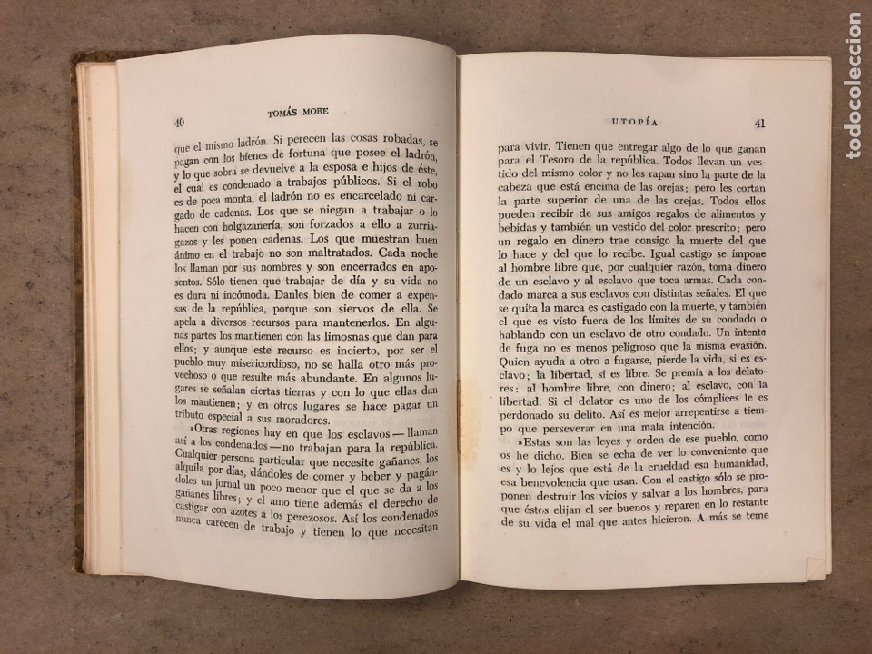 Libros de segunda mano: UTOP&Iacute;A. TOM&Aacute;S MORE. EDITORIAL FAMA 1955 - Foto 4