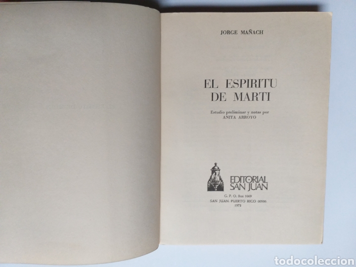 Libros de segunda mano: . El esp&iacute;ritu de Mart&iacute; . Jorge Ma&ntilde;ach . Pensamiento - Foto 8