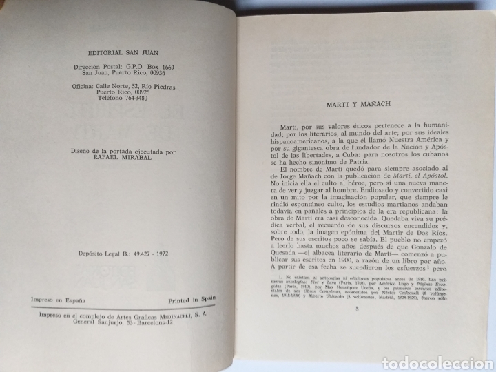 Libros de segunda mano: . El esp&iacute;ritu de Mart&iacute; . Jorge Ma&ntilde;ach . Pensamiento - Foto 9