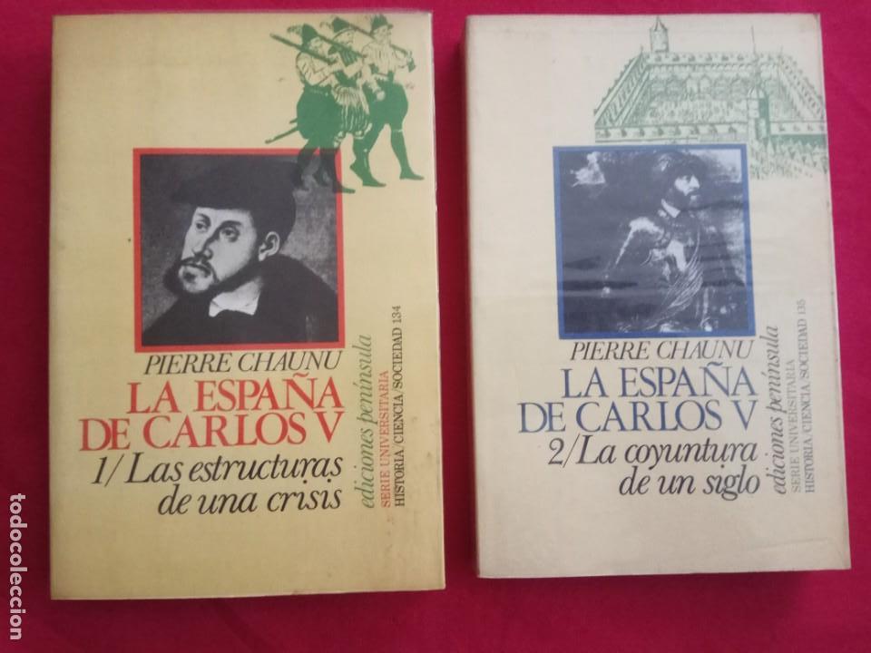 Libros de segunda mano: La Espa&ntilde;a de Carlos V (2 vols.)-PIERRE CHAUNU. - Foto 1