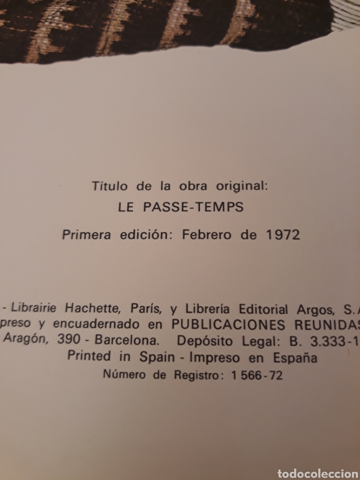 Libros de segunda mano: Los pasatiempos. Argos. - Foto 3