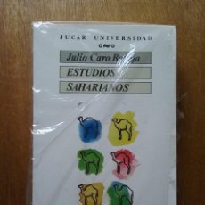 Libros de segunda mano: ESTUDIOS SAHARIANOS, JULIO CARO BAROJA, NUEVO, INCLUYE PLANOS, EDICIONES JUCAR UNIVERSIDAD, 1990. Lote 171069139
