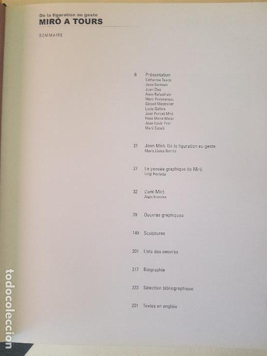 Libros de segunda mano: MIR&Oacute; A TOURS-DE LA FIGURATION AU GESTE -CATAL&Agrave; ROCA CATALOGO 2001 LIBRO - Foto 3