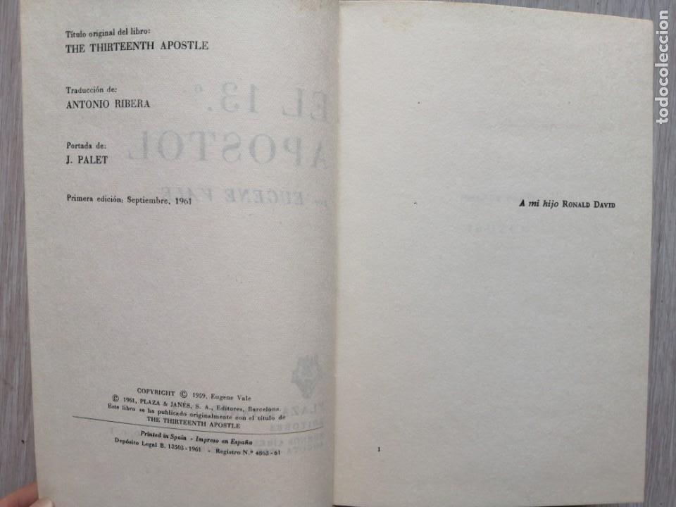 Libros de segunda mano: EL 13&deg; Ap&oacute;stol. EUGENE VALE. PLAZA Y JANES 1961 - Foto 6