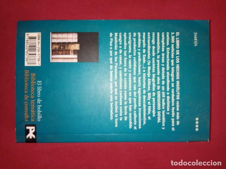 Libros de segunda mano: El libro de los hechos ins&oacute;litos. Gregorio Doval. - Foto 3